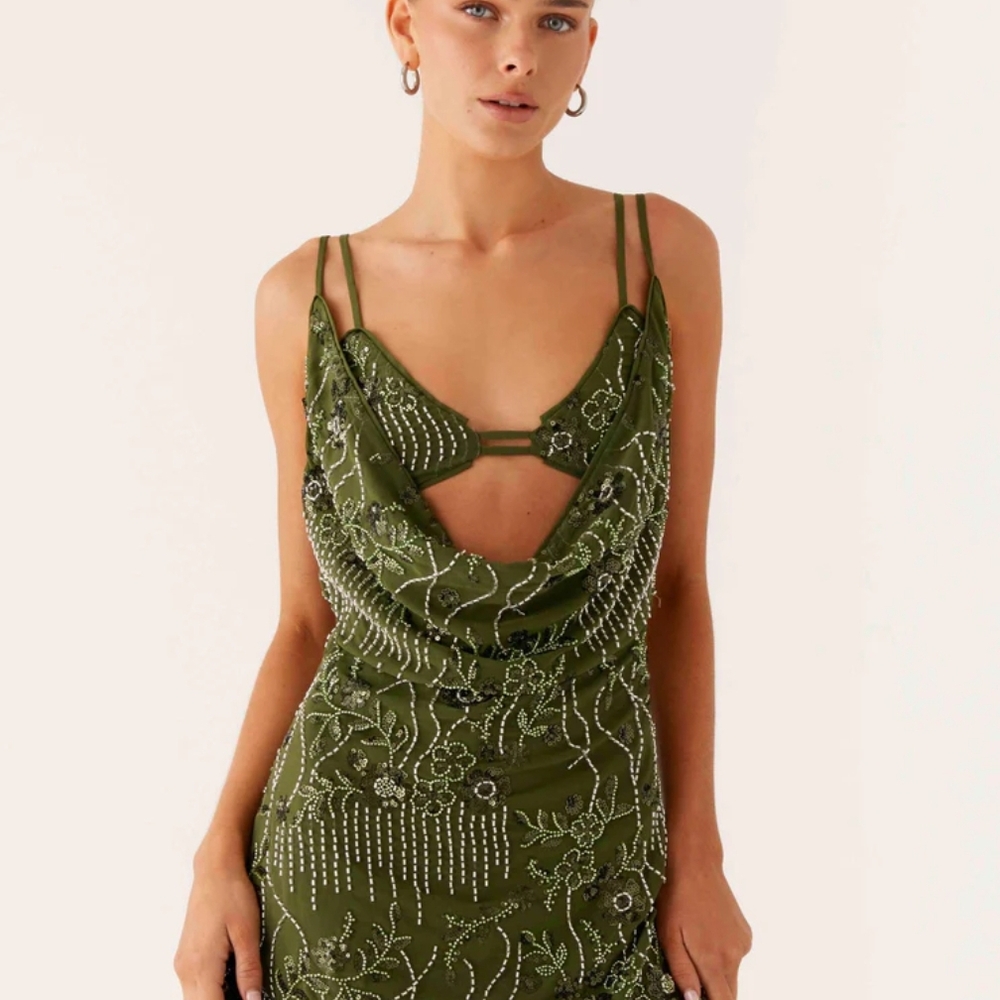 NWT Peppermayo Exclusive Celosia Beaded Mini Dress